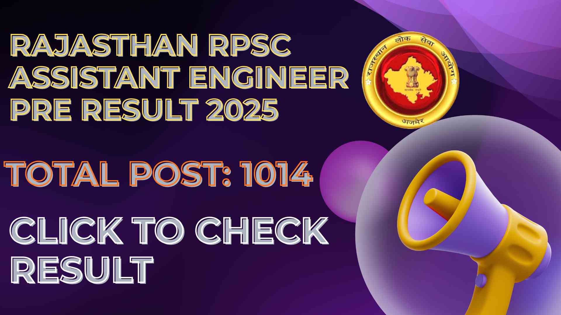 Rajasthan RPSC Assistant Engineer Pre Result 2025 Declared for 1014 Posts